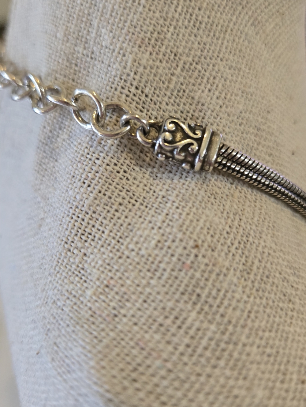Brighton "Glass Mountain" Double Strand Necklace Silver Tone Vintage Retired - Picture 7 of 13